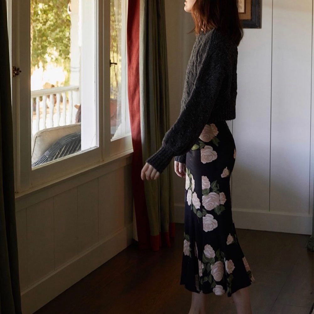 Christy Dawn//Alma Skirt//Petal Noir//XS